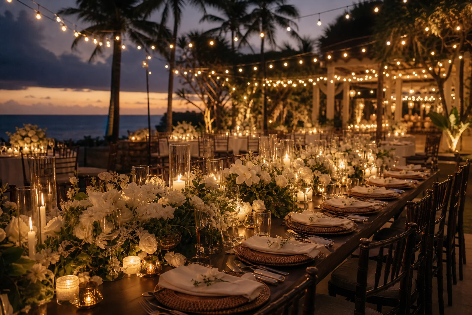 Luxury Sri Lanka wedding reception table setup