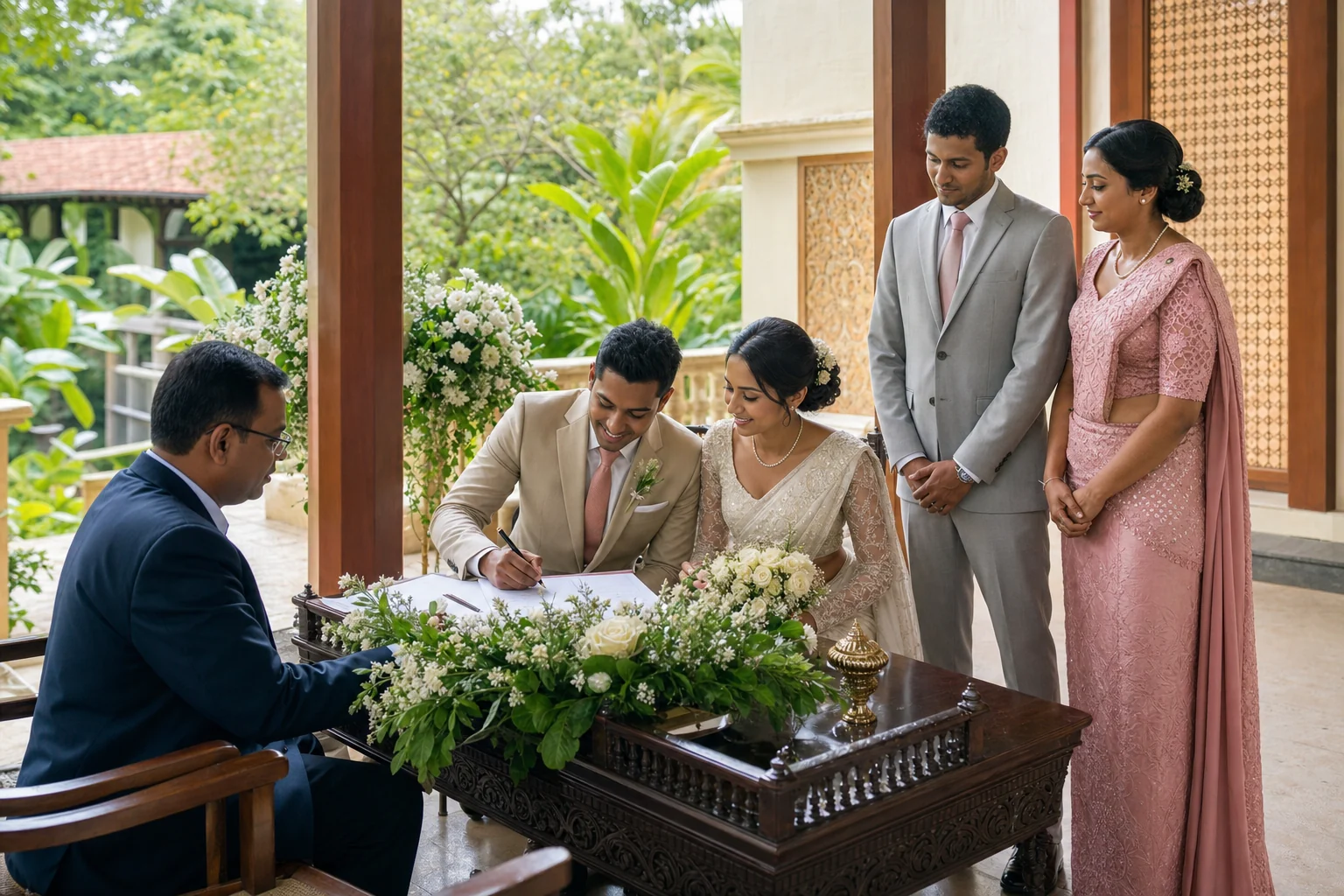 Sri Lanka legal wedding registration signing