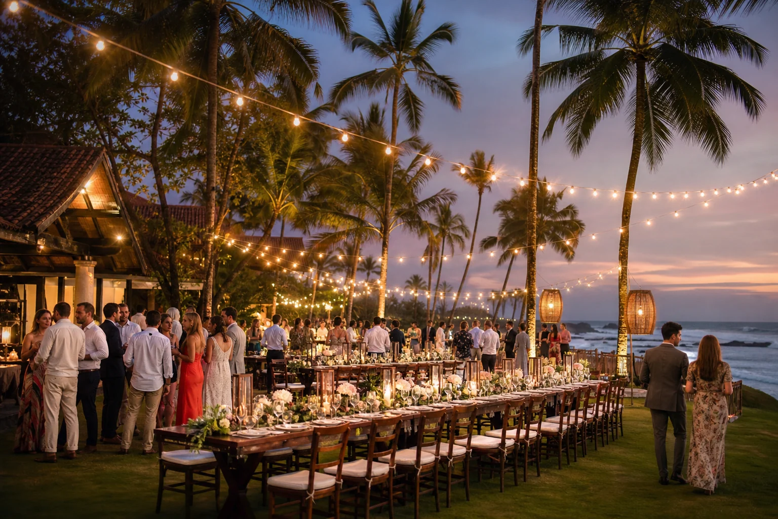 Sri Lanka destination wedding guest welcome dinner